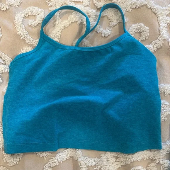 Beyond Yoga turquoise yoga top with criss cross back straps - Picture 2 of 2
